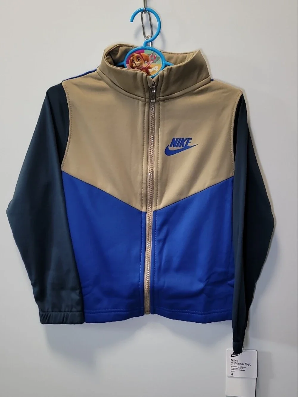 Nike Kids Tan, Blue & Black Colorblock Track Set